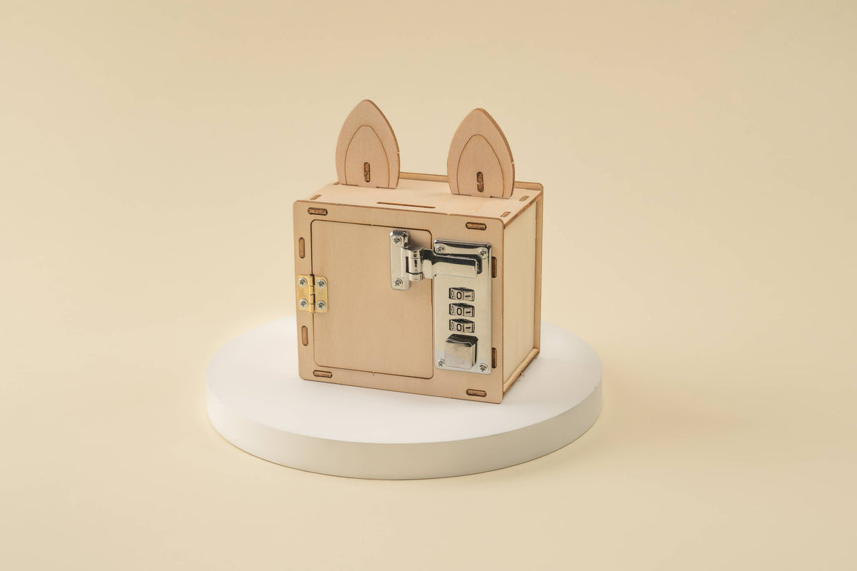 Combination Lock Box and Phone Holder DIY Kit, STEM Toy-Wooden Toy-Kitsville-Acorns & Twigs