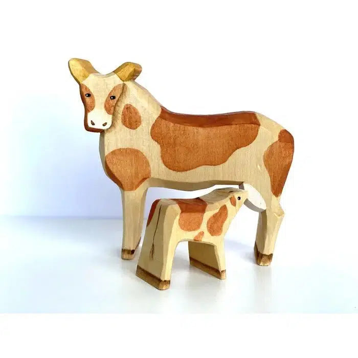 Cow With Baby Cow-Small World Play-PoppyBabyCo-Acorns & Twigs