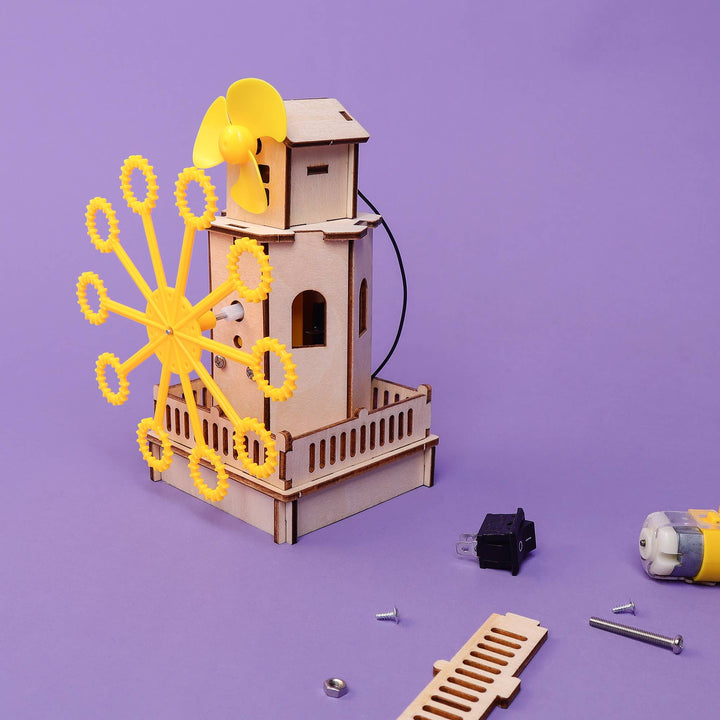 DIY Bubble Machine Kit – Educational STEM Toy for Kids-Wooden Toy-Kitsville-Acorns &amp; Twigs
