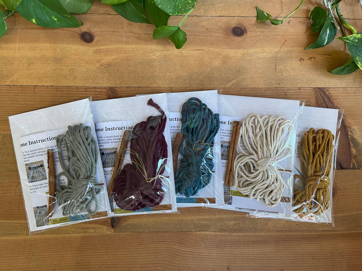 DIY Cinnamon Stick Macrame Kit: Assorted Colors-Macrame-Tangled Up In Hue-Acorns &amp; Twigs