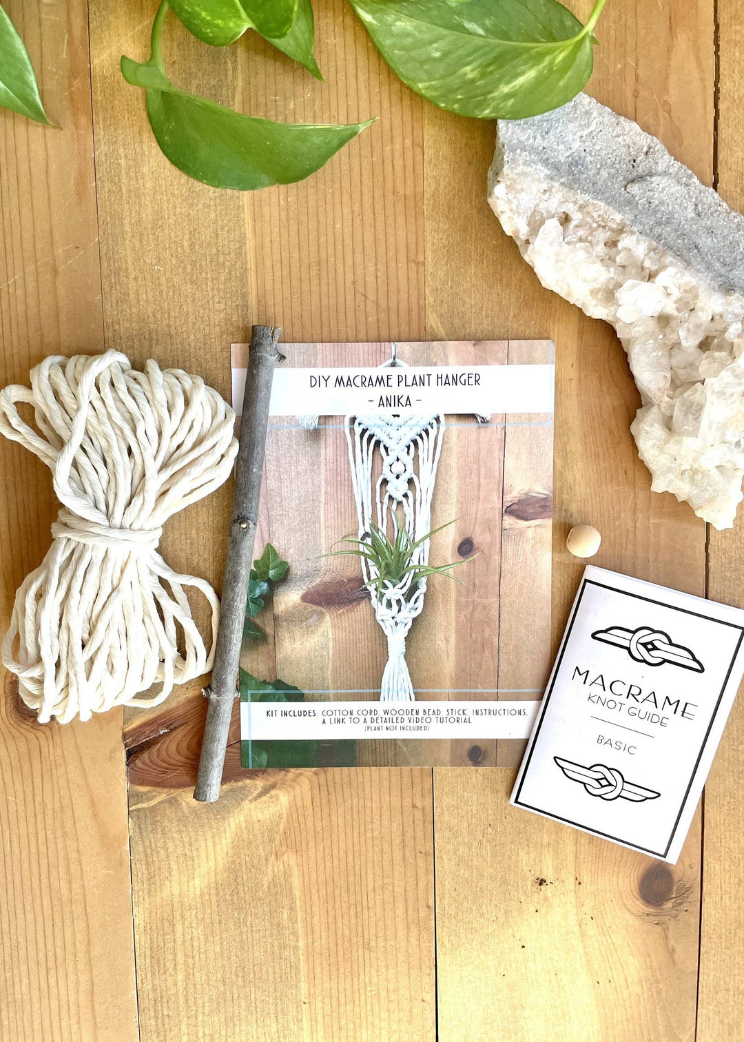 DIY Macrame Air Plant Hanger Kit - The Anika-Macrame-Tangled Up In Hue-Acorns &amp; Twigs