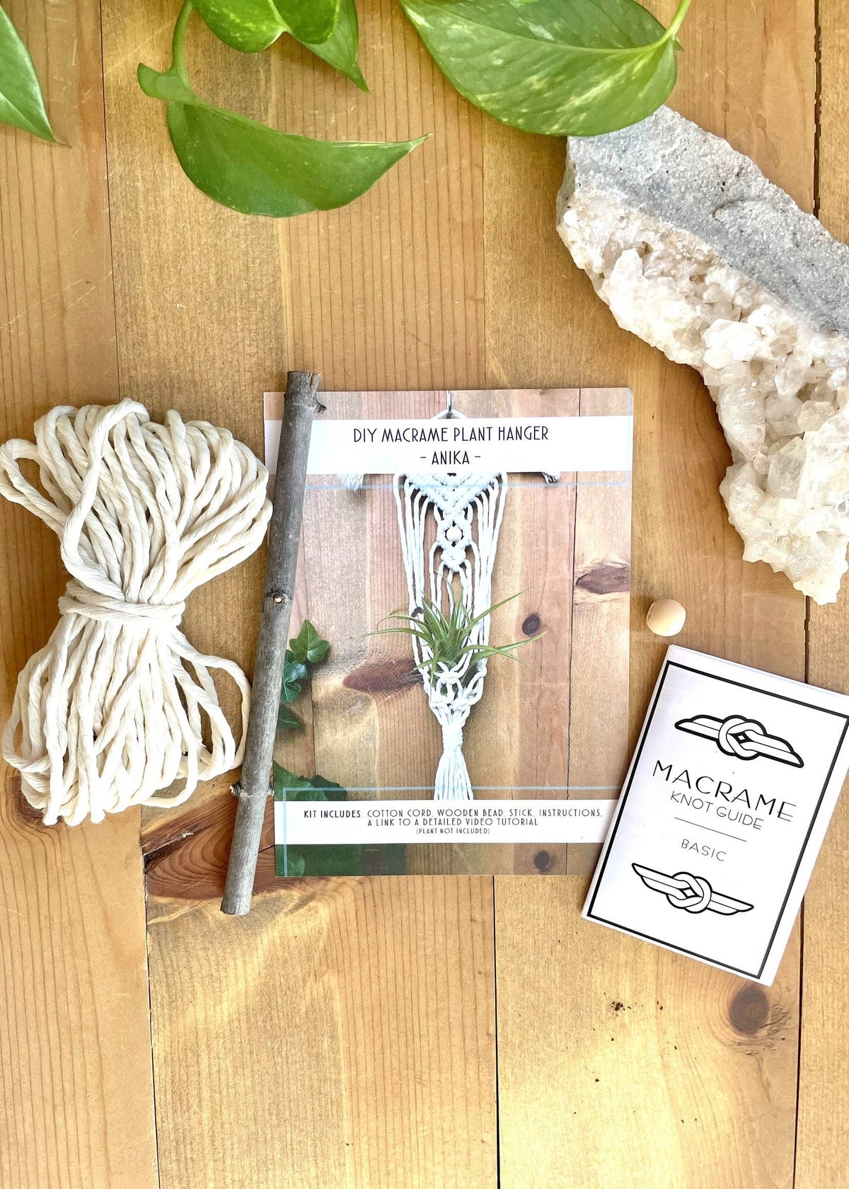 DIY Macrame Air Plant Hanger Kit - The Anika-Macrame-Tangled Up In Hue-Acorns & Twigs