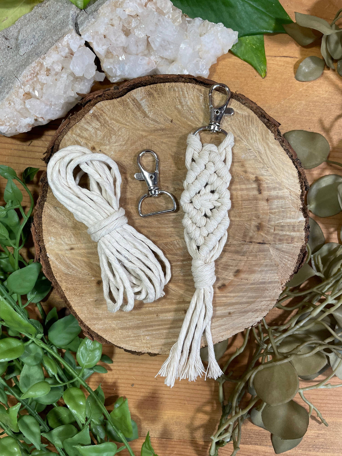 DIY Macrame Keychain Craft Kit: Assorted-Macrame-Tangled Up In Hue-Acorns & Twigs