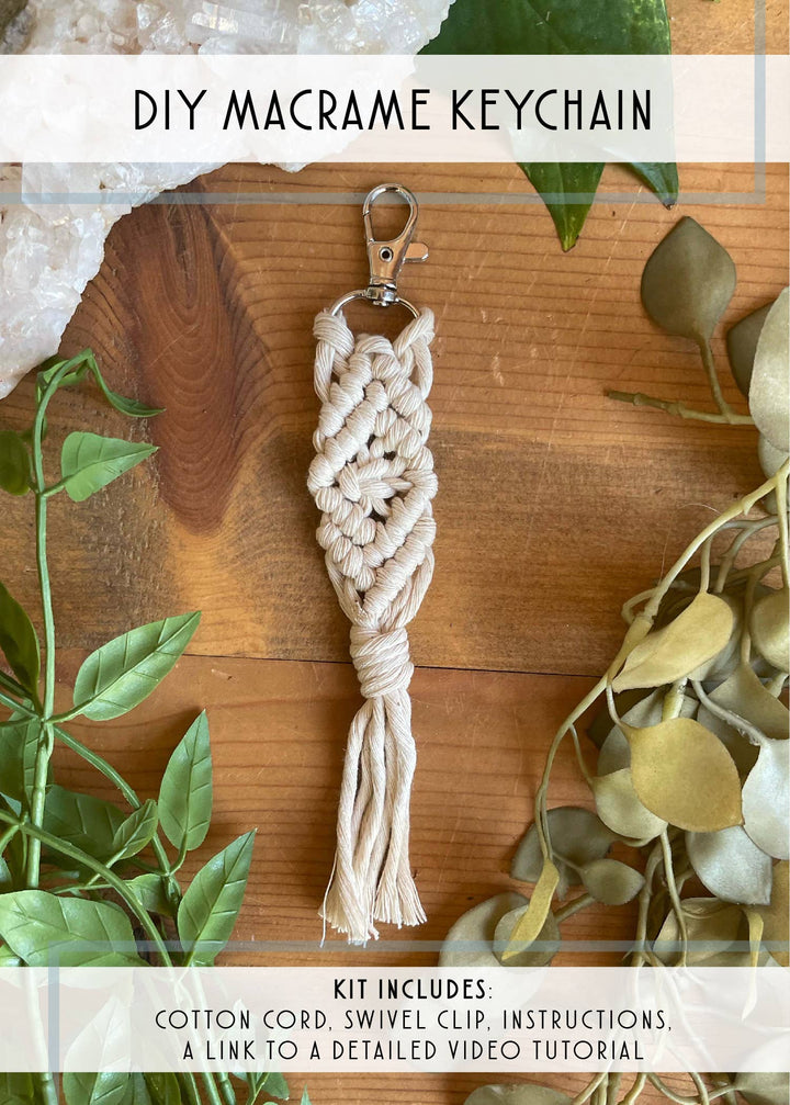 DIY Macrame Keychain Craft Kit: Assorted-Macrame-Tangled Up In Hue-Acorns &amp; Twigs