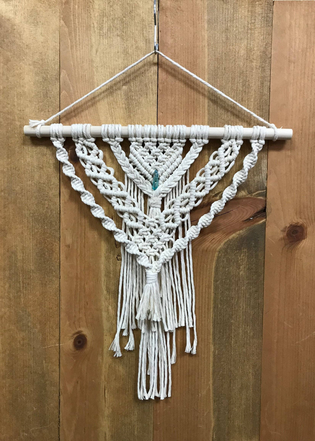 DIY Macrame Layered Crystal Wall Hanging Kit: White/Clear Crystal-Macrame-Tangled Up In Hue-Acorns &amp; Twigs