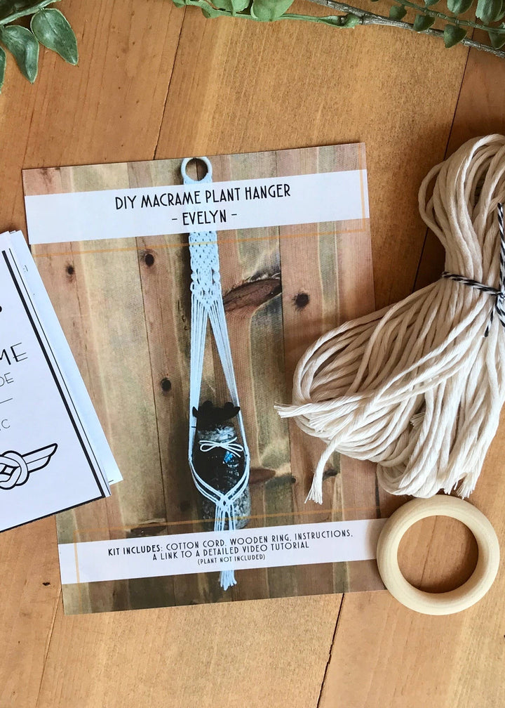 DIY Macrame Plant Hanger Kit - The Evelyn-Macrame-Tangled Up In Hue-Acorns &amp; Twigs