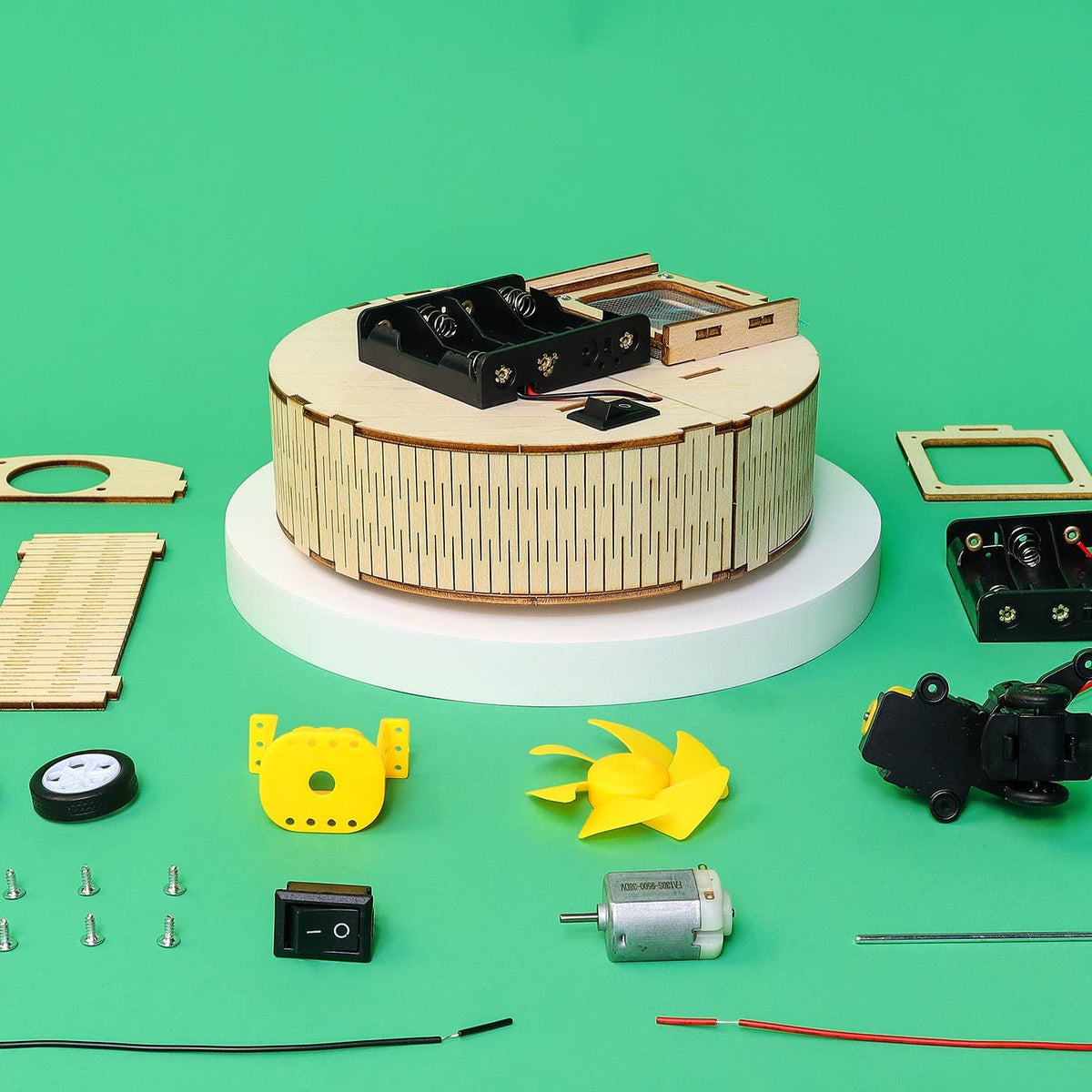 DIY Robot Vacuum Kit – STEM Educational Toy-Wooden Toy-Kitsville-Acorns & Twigs