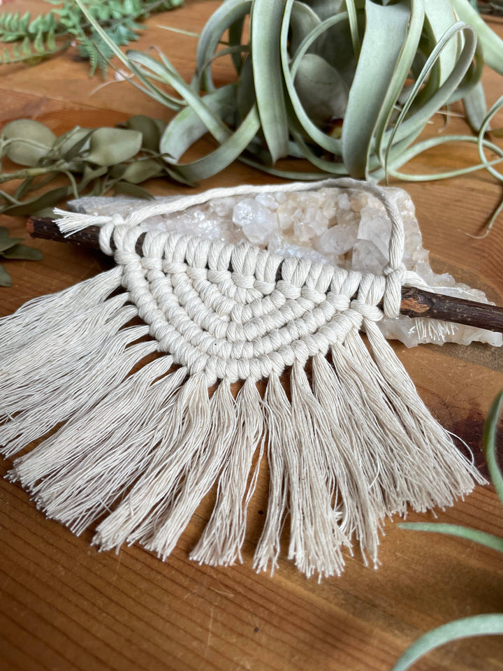 DIY Sunburst Mini Macrame Wall Hanging Kit-Macrame-Tangled Up In Hue-Acorns &amp; Twigs