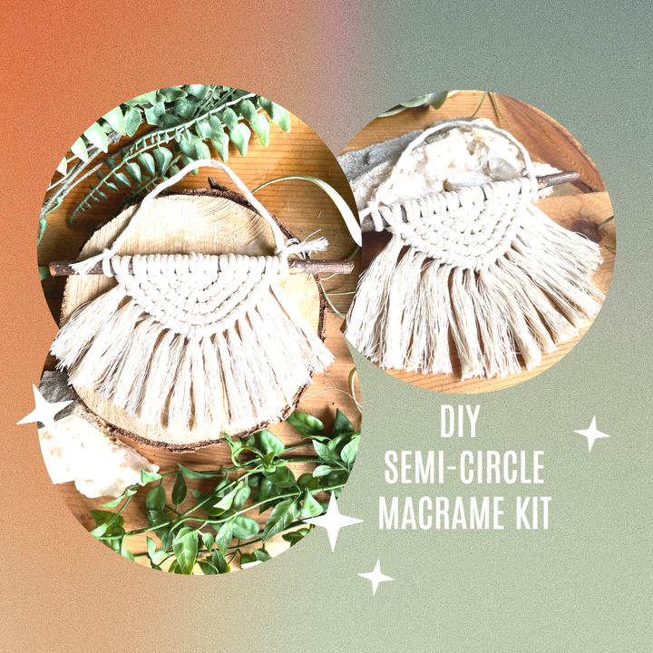 DIY Sunburst Mini Macrame Wall Hanging Kit-Macrame-Tangled Up In Hue-Acorns &amp; Twigs