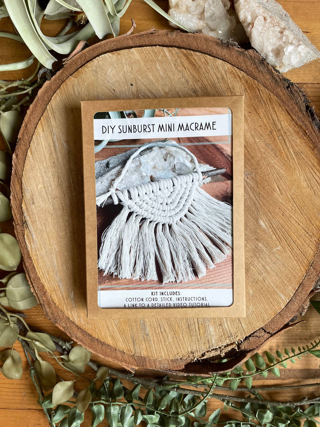 DIY Sunburst Mini Macrame Wall Hanging Kit-Macrame-Tangled Up In Hue-Acorns &amp; Twigs