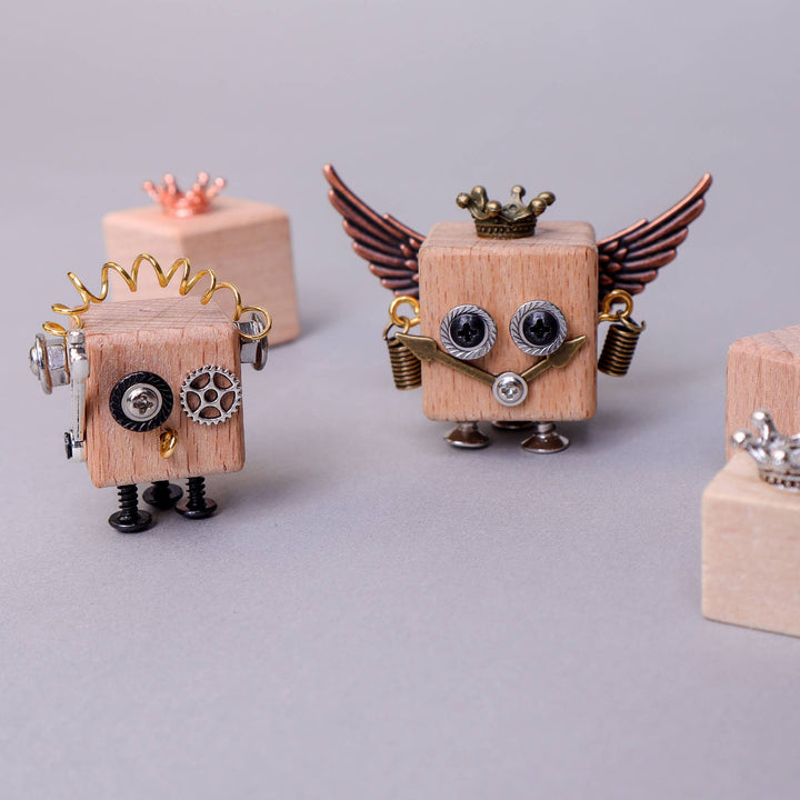 DIY Timberbot Kit, Build 2 Wooden Robots-Wooden Toy-Kitsville-Acorns &amp; Twigs