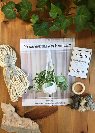 plant hanger kit DIY Yarn Wrap Macrame Plant Hanger Kit – Acorns & Twigs