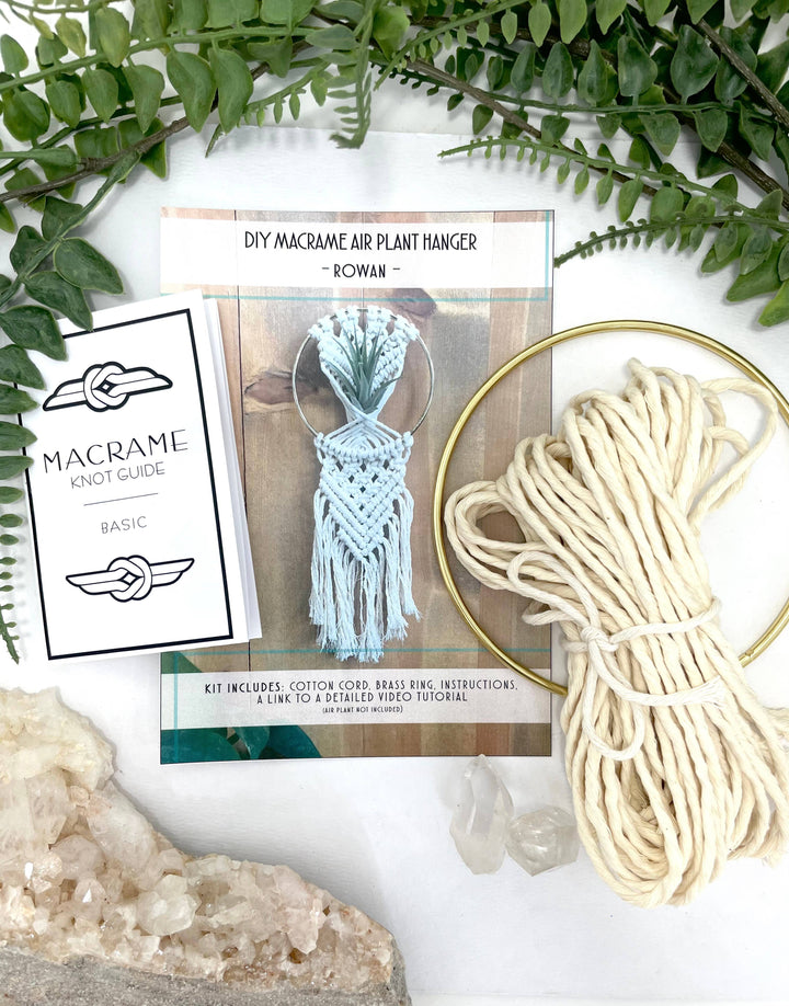 DIY macrame kit - Rowan Air Plant Hanger 5"-Macrame-Tangled Up In Hue-Acorns &amp; Twigs