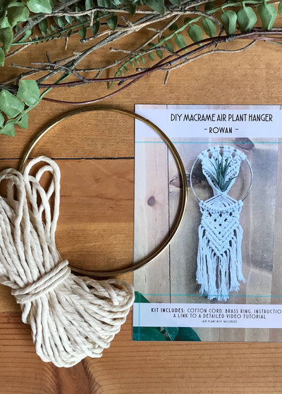 DIY macrame kit - Rowan Air Plant Hanger 5"-Macrame-Tangled Up In Hue-Acorns & Twigs