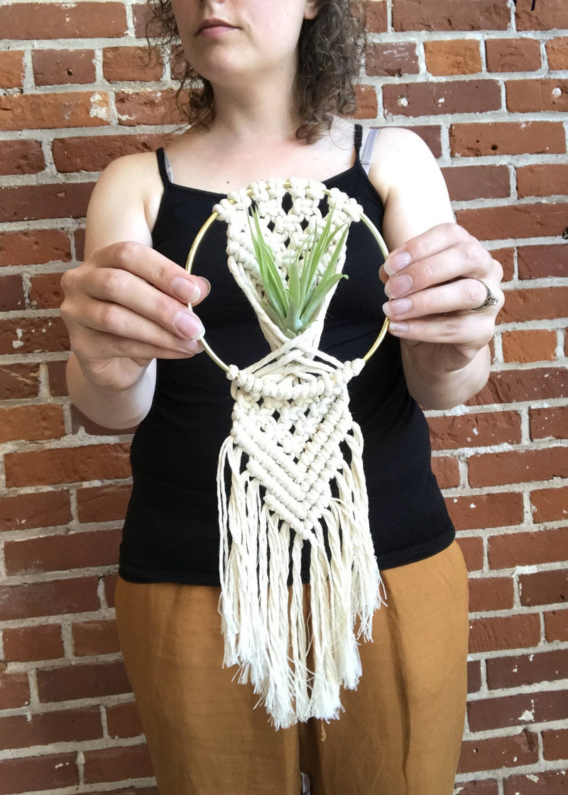 DIY macrame kit - Rowan Air Plant Hanger 5"-Macrame-Tangled Up In Hue-Acorns & Twigs