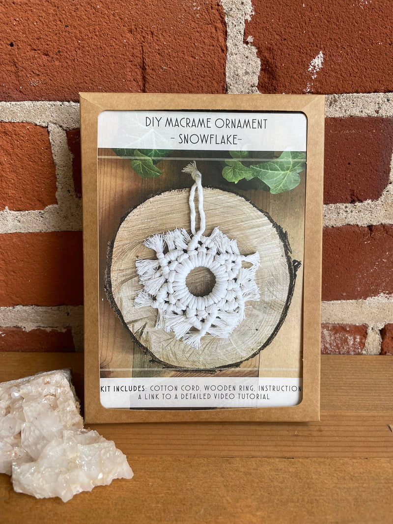 DIY snowflake Macrame Kit-Macrame-Tangled Up In Hue-Acorns & Twigs