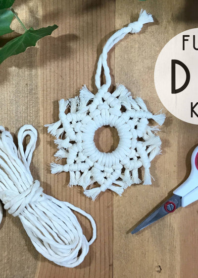 DIY snowflake Macrame Kit-Macrame-Tangled Up In Hue-Acorns & Twigs