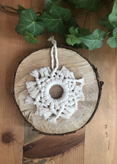 DIY snowflake Macrame Kit-Macrame-Tangled Up In Hue-Acorns & Twigs