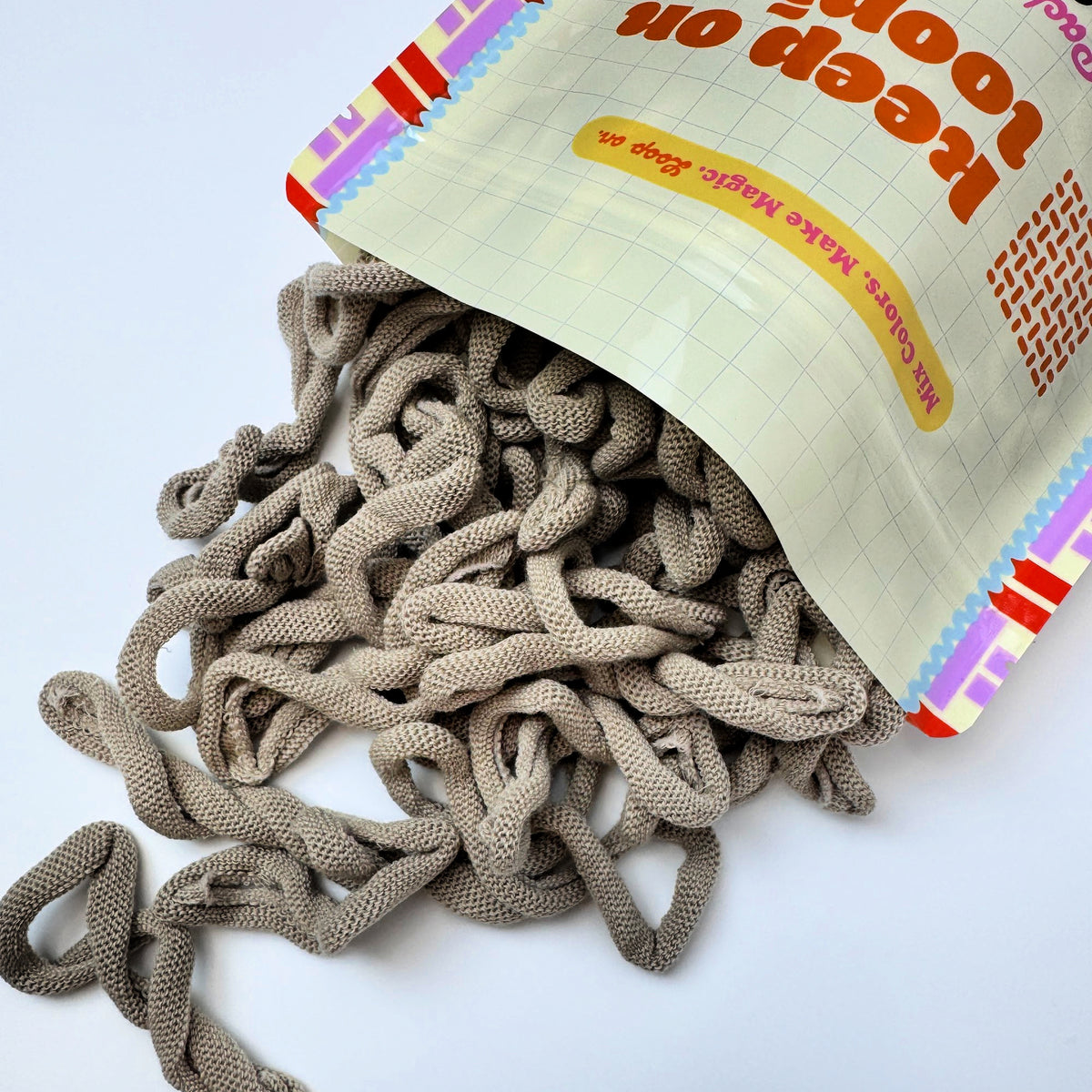 Dark Beige (10" Size)-Potholder weaving-Keep On Looping-Acorns & Twigs