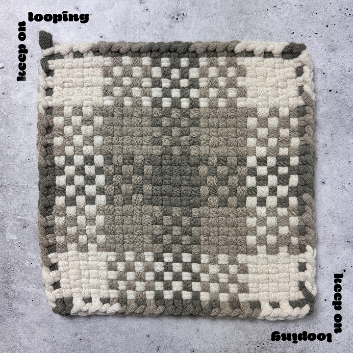 Dark Beige (10" Size)-Potholder weaving-Keep On Looping-Acorns &amp; Twigs