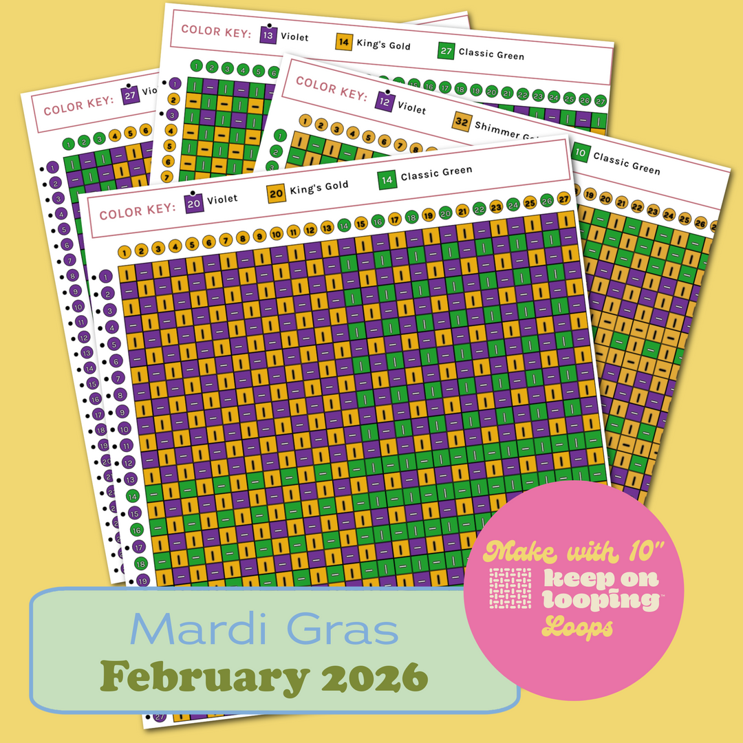 Digital KOL Patterns - Feb 2026 - Mardi Gras-Past KOL Boxes-Keep On Looping-Acorns &amp; Twigs