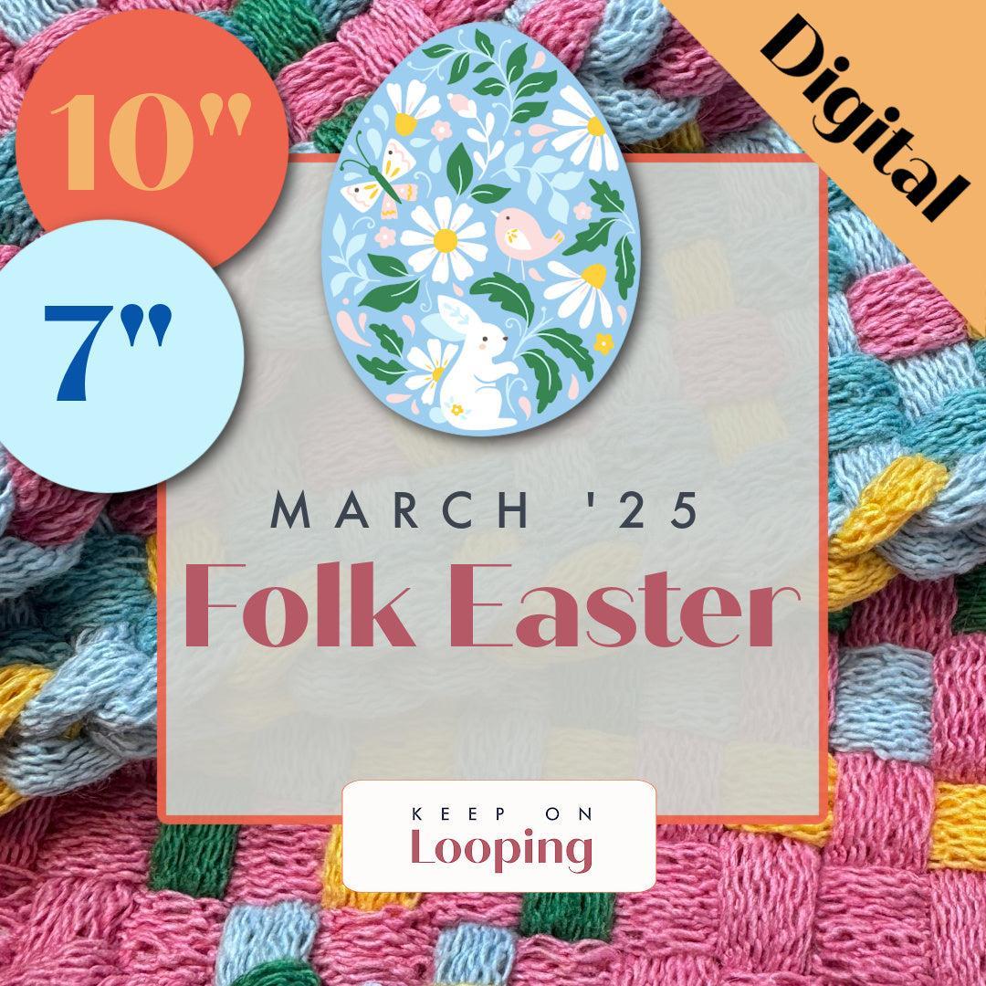 Digital KOL Patterns - March 2025 - Folk Easter-Past KOL Boxes-Keep On Looping-Acorns &amp; Twigs