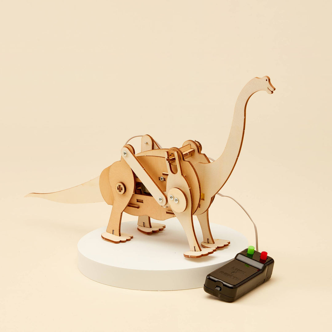 Dinosaur Robot DIY Kit - Brachiosaurus, STEM Toy, Craft Kit-Wooden Toy-Kitsville-Acorns &amp; Twigs