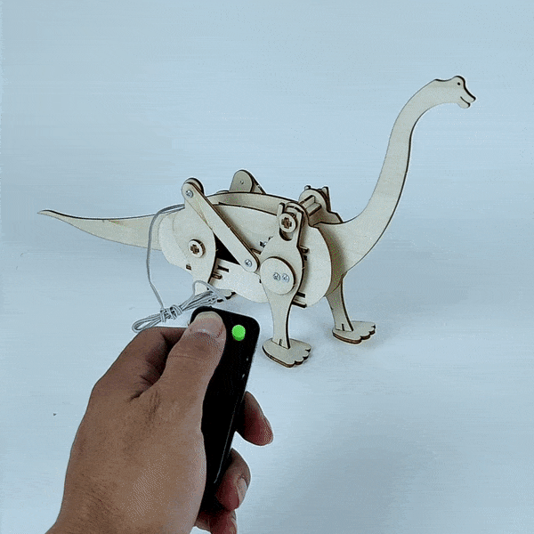 Dinosaur Robot DIY Kit - Brachiosaurus, STEM Toy, Craft Kit-Wooden Toy-Kitsville-Acorns &amp; Twigs