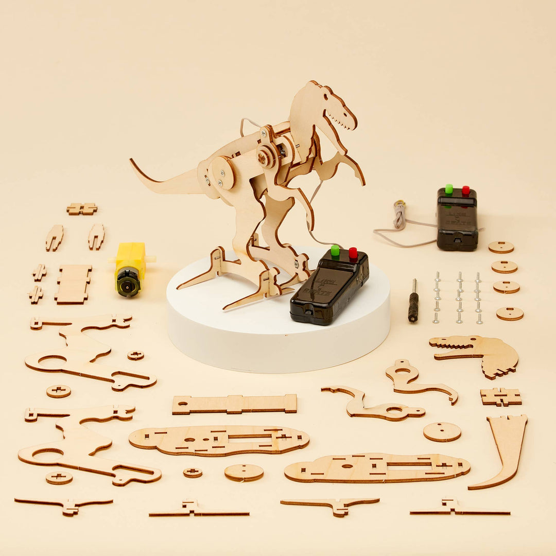 Dinosaur Robot DIY Kit - T-Rex, STEM Toy, Craft Kit-Wooden Toy-Kitsville-Acorns &amp; Twigs