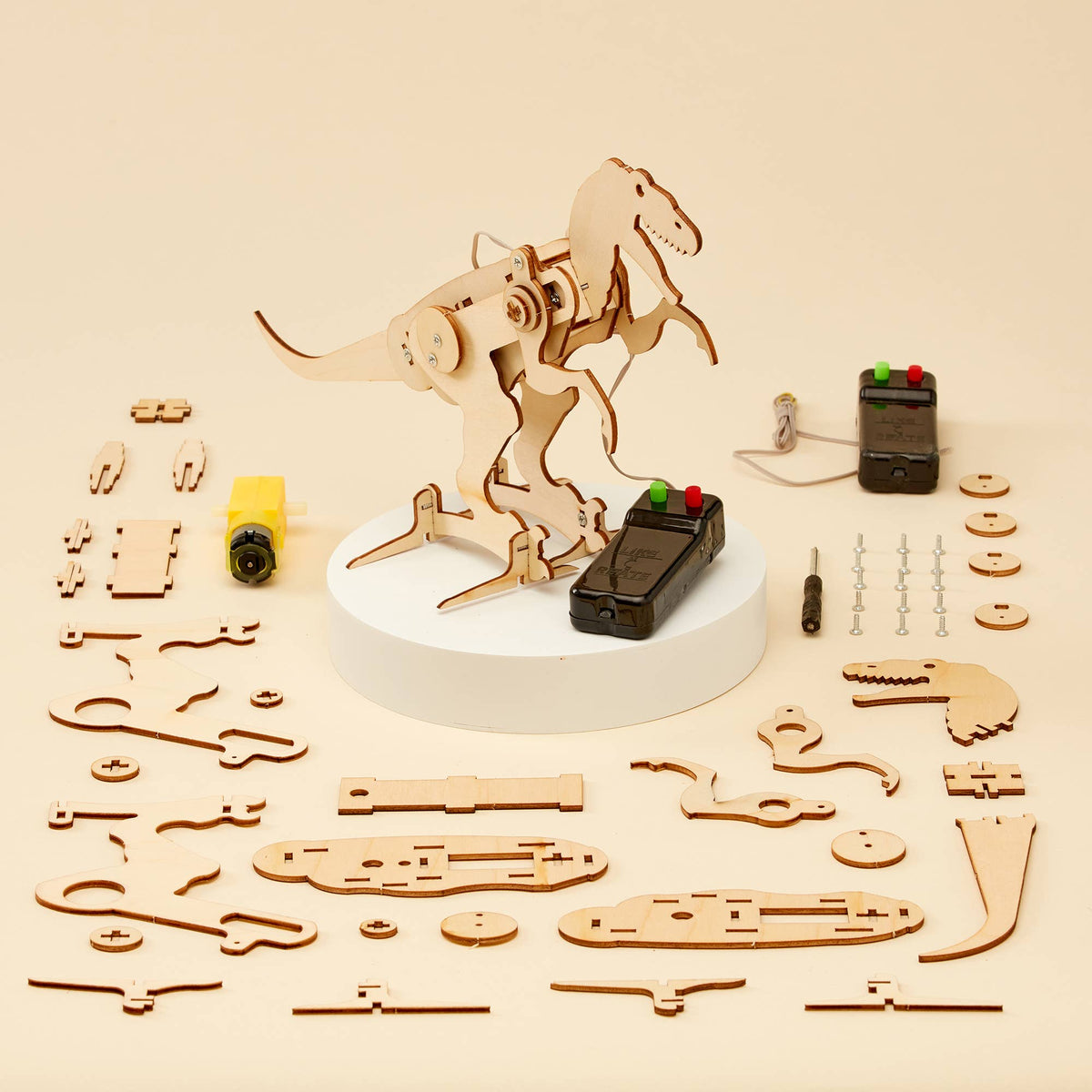 Dinosaur Robot DIY Kit - T-Rex, STEM Toy, Craft Kit-Wooden Toy-Kitsville-Acorns & Twigs