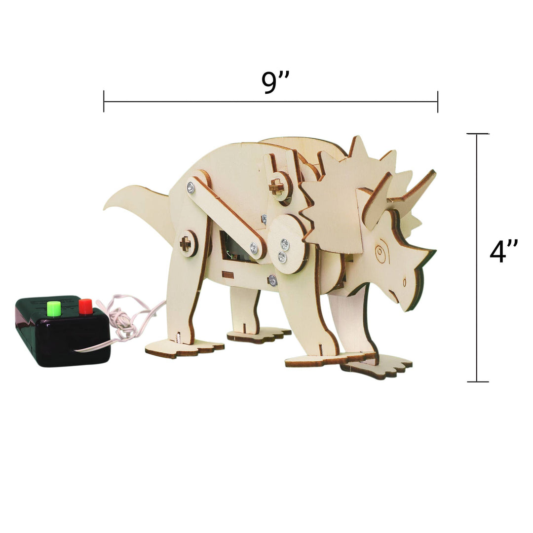 Dinosaur Robot DIY Kit - Triceratops, STEM Toy, Craft Kit-Wooden Toy-Kitsville-Acorns &amp; Twigs