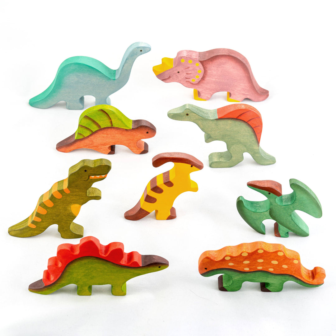 Dinosaur, set of 6-Small World Play-PoppyBabyCo-Acorns &amp; Twigs