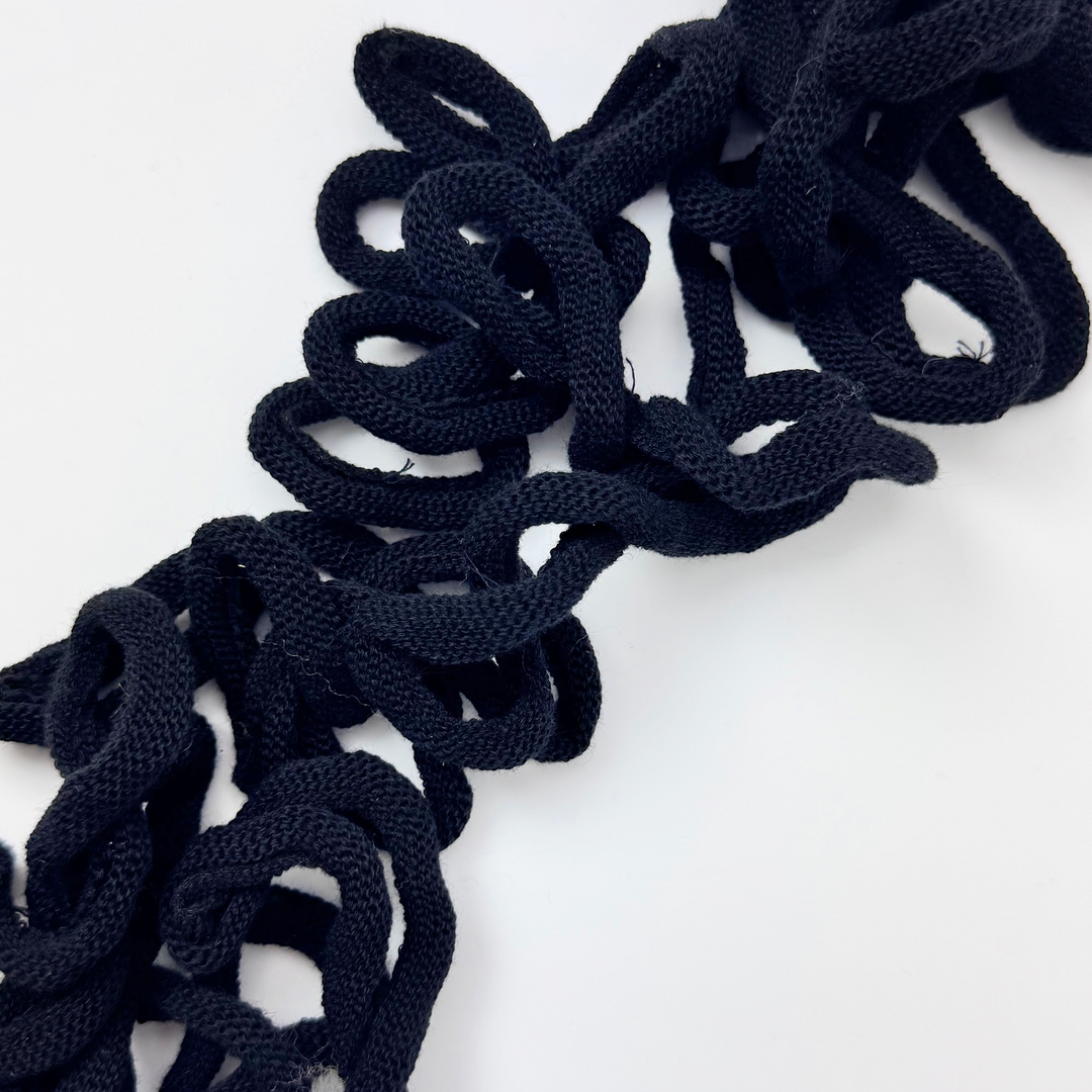Ebony Black Cotton Loops (10" Size)-Potholder weaving-Keep On Looping-Acorns &amp; Twigs
