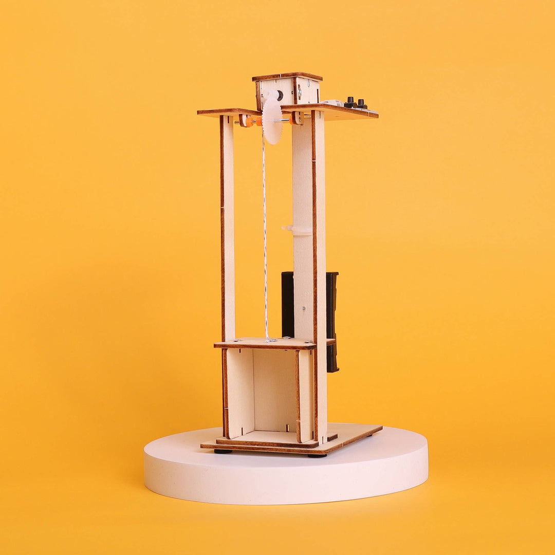 Electric Elevator DIY Kit, STEM Toy for Kids, Craft Kit-Wooden Toy-Kitsville-Acorns &amp; Twigs