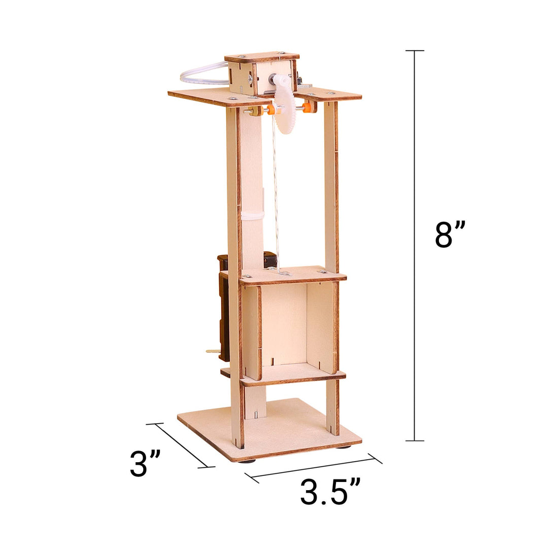 Electric Elevator DIY Kit, STEM Toy for Kids, Craft Kit-Wooden Toy-Kitsville-Acorns &amp; Twigs