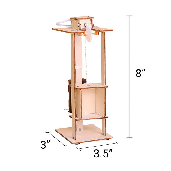 Electric Elevator DIY Kit, STEM Toy for Kids, Craft Kit-Wooden Toy-Kitsville-Acorns &amp; Twigs