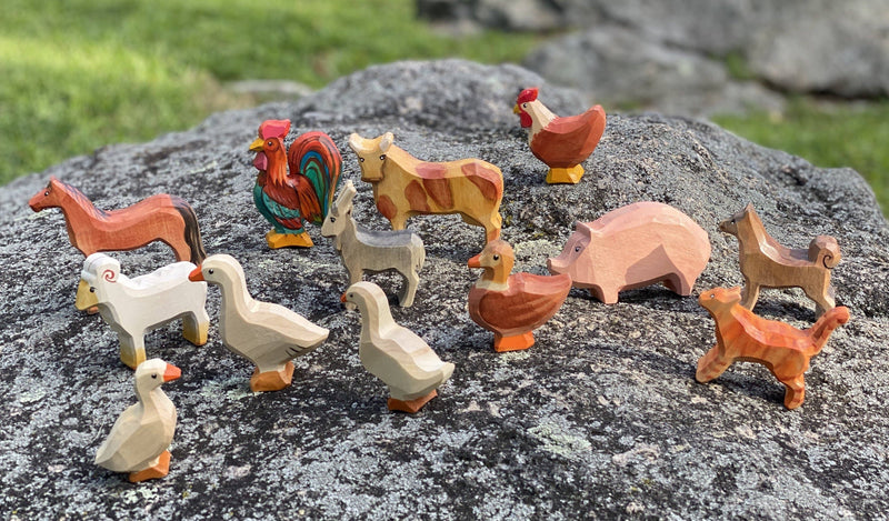 Farm Animal, set-Small World Play-PoppyBabyCo-Acorns & Twigs