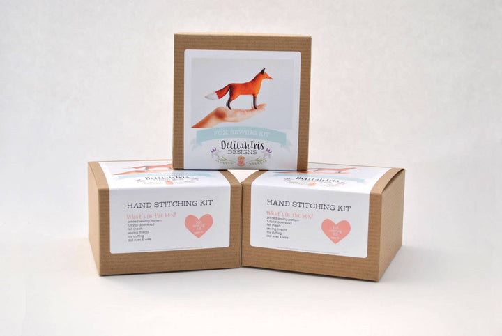 Felt Fox Stuffed Animal DIY Craft Sewing Kit-Felt Craft-DelilahIris Designs-Acorns &amp; Twigs