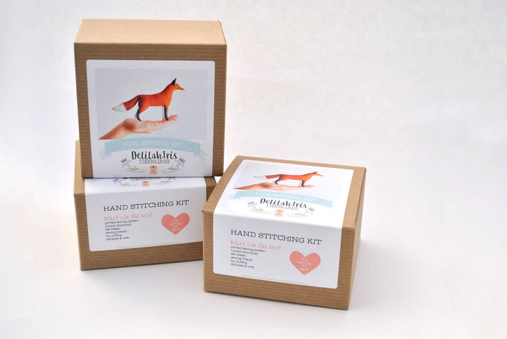 Felt Fox Stuffed Animal DIY Craft Sewing Kit-Felt Craft-DelilahIris Designs-Acorns &amp; Twigs