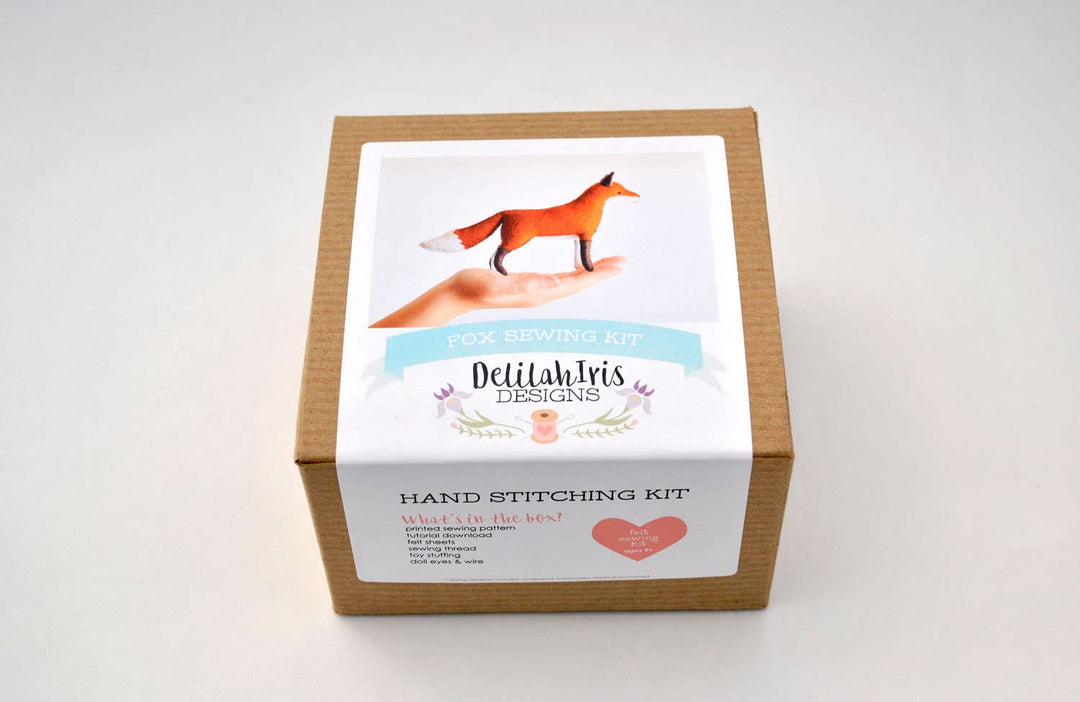 Felt Fox Stuffed Animal DIY Craft Sewing Kit-Felt Craft-DelilahIris Designs-Acorns &amp; Twigs
