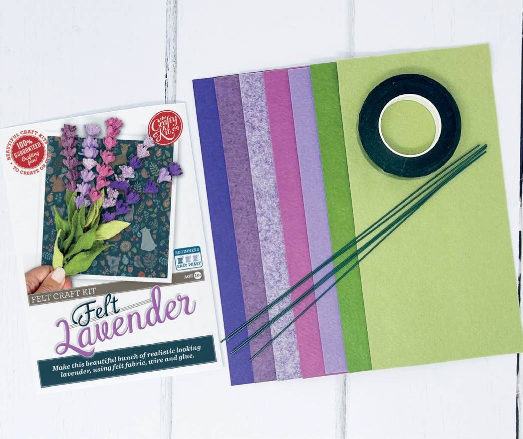 Felt Lavender Flower Craft Kit-Felt Craft-The Crafty Kit Company-Acorns &amp; Twigs