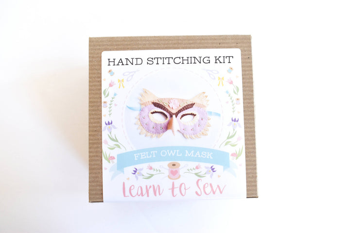 Felt Owl Mask Hand Sewing Kit-Felt Craft-DelilahIris Designs-Acorns &amp; Twigs