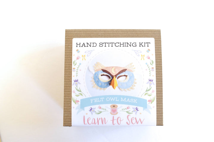 Felt Owl Mask Hand Sewing Kit-Felt Craft-DelilahIris Designs-Acorns &amp; Twigs