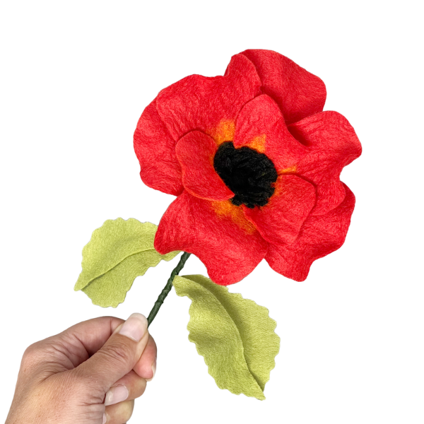 Felt Poppy Flower Craft Kit-Felt Craft-The Crafty Kit Company-Acorns &amp; Twigs
