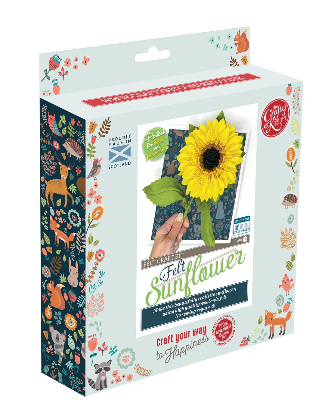 Felt Sunflower Flower Craft Kit-Felt Craft-The Crafty Kit Company-Acorns &amp; Twigs