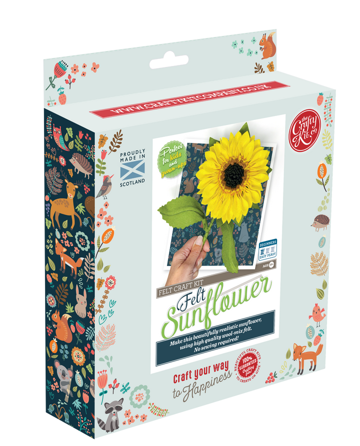 Felt Sunflower Flower Craft Kit-Felt Craft-The Crafty Kit Company-Acorns &amp; Twigs