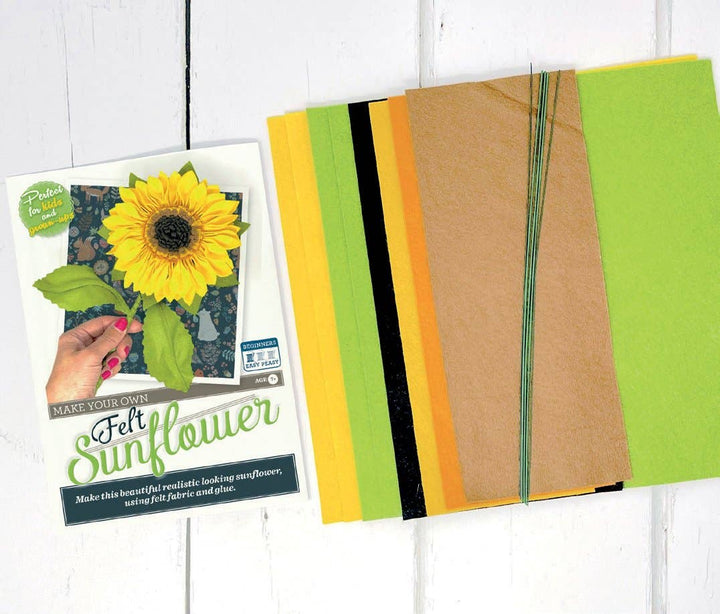 Felt Sunflower Flower Craft Kit-Felt Craft-The Crafty Kit Company-Acorns &amp; Twigs
