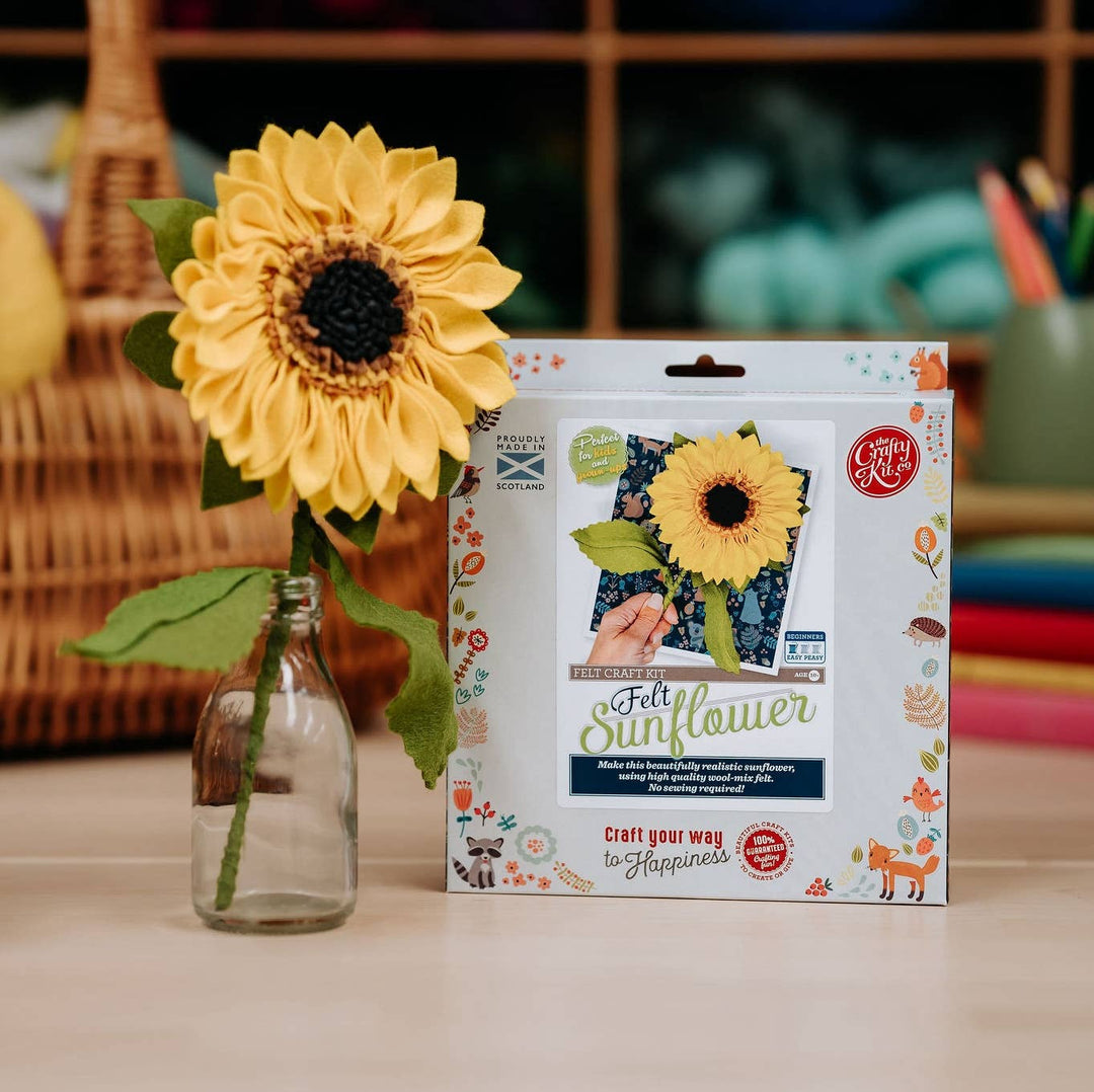 Felt Sunflower Flower Craft Kit-Felt Craft-The Crafty Kit Company-Acorns &amp; Twigs