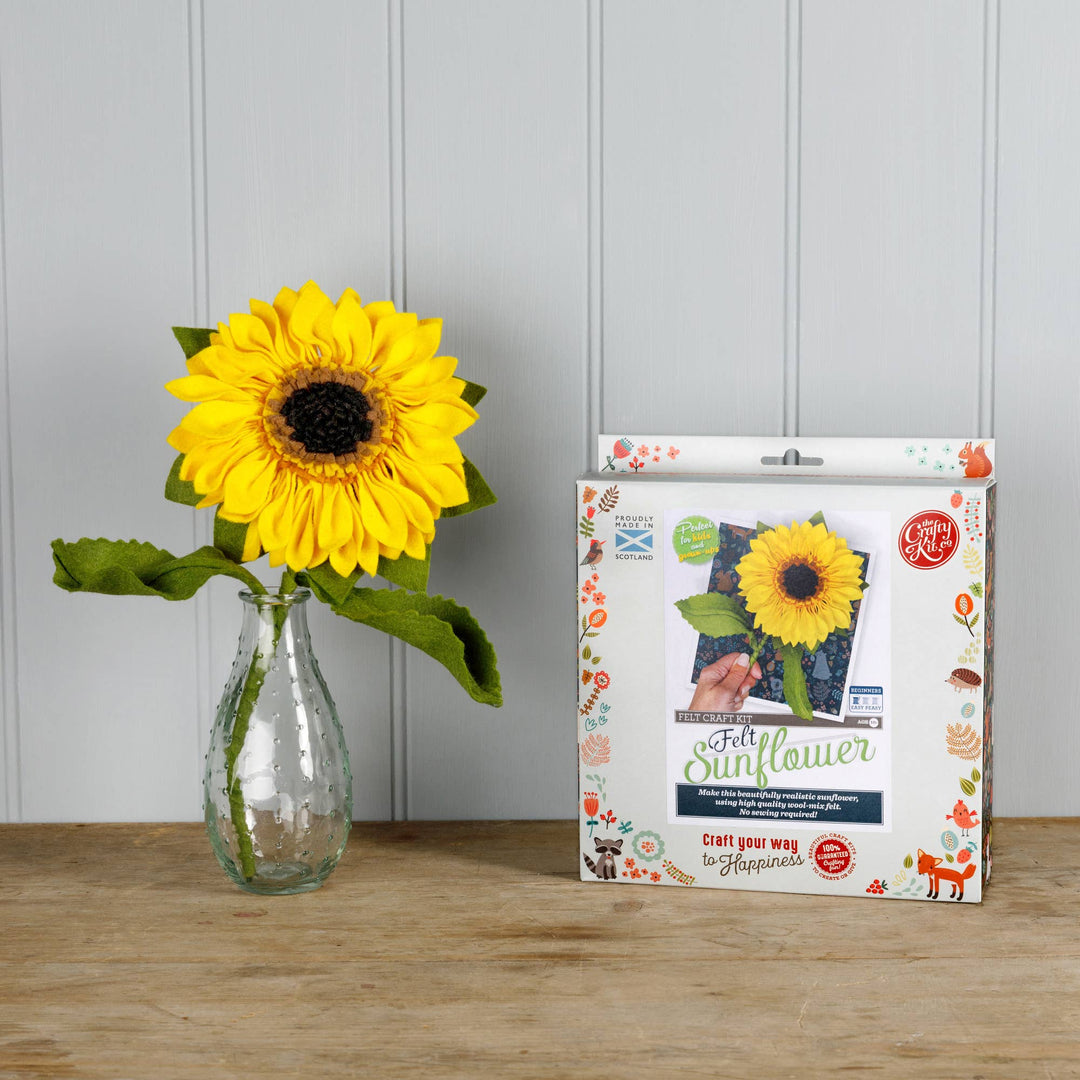 Felt Sunflower Flower Craft Kit-Felt Craft-The Crafty Kit Company-Acorns &amp; Twigs