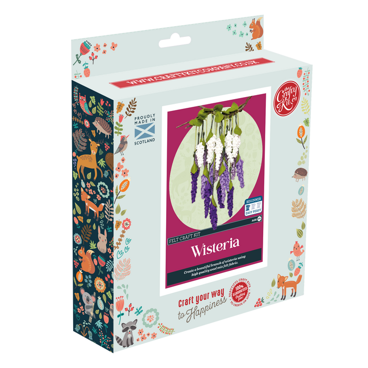 Felt Wisteria Flower Craft Kit-Felt Craft-The Crafty Kit Company-Acorns &amp; Twigs